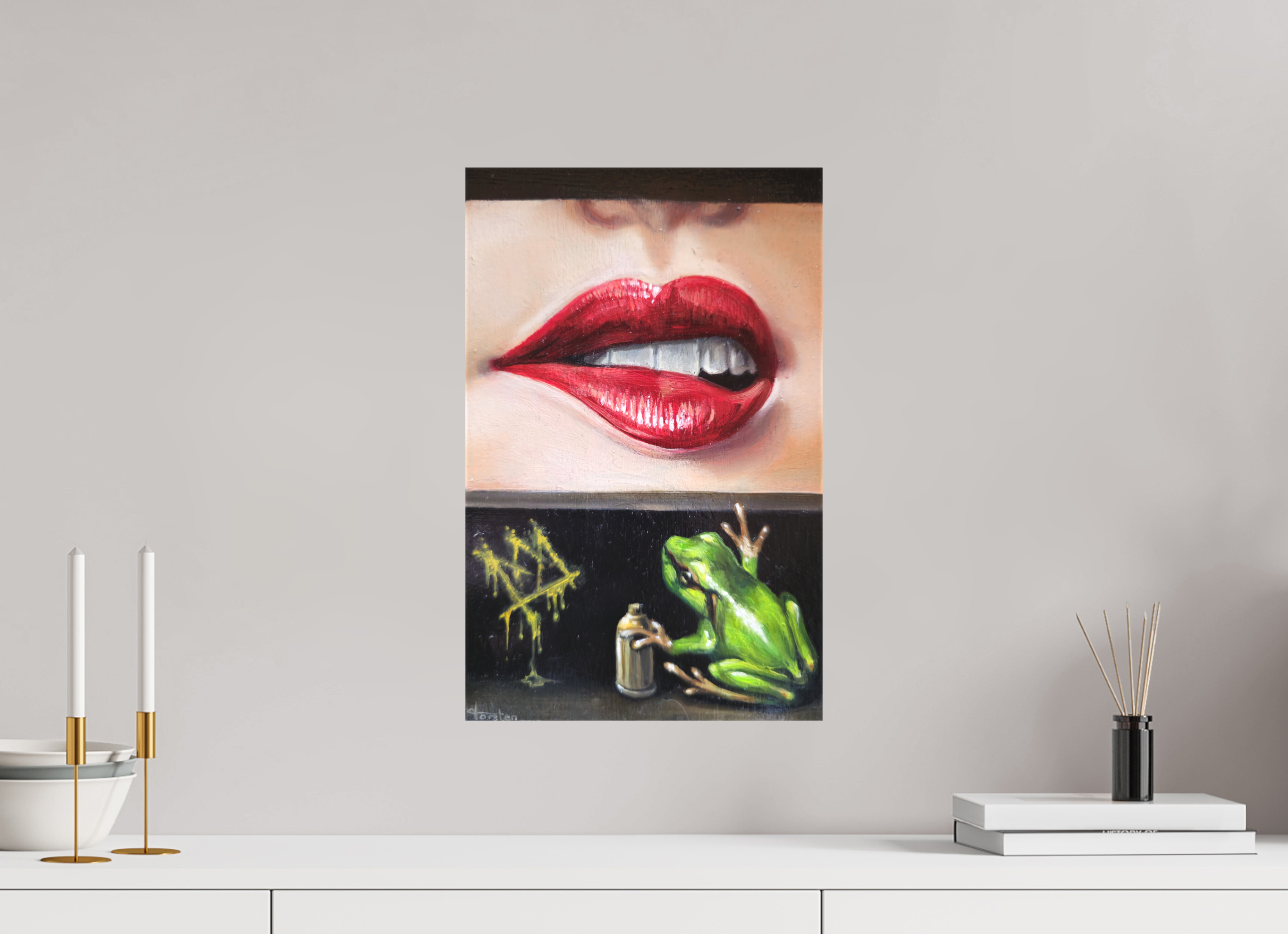 30 x 47,1 cm, Leinwand Der Froschkönig