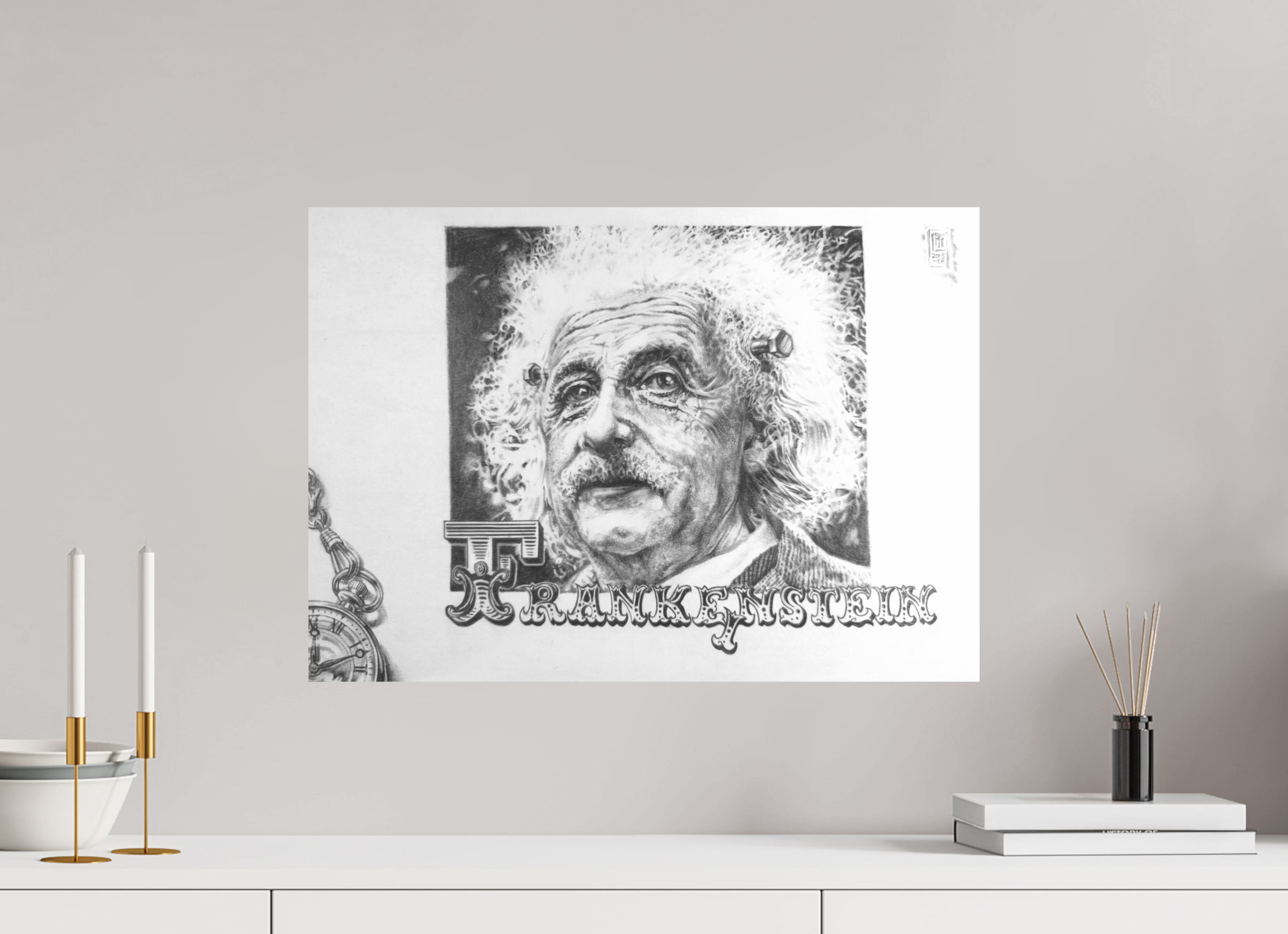 DIN A2 (59,4 x 42 cm), Fine Art Print Frank-E(i)nstein