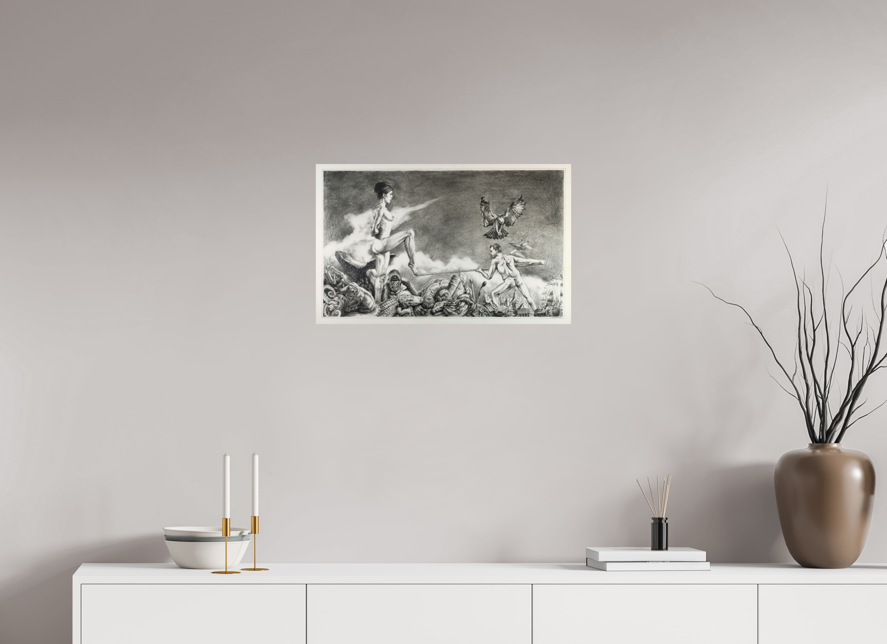 63,9 x 40 cm, Fine Art Print Der Vanenkrieg