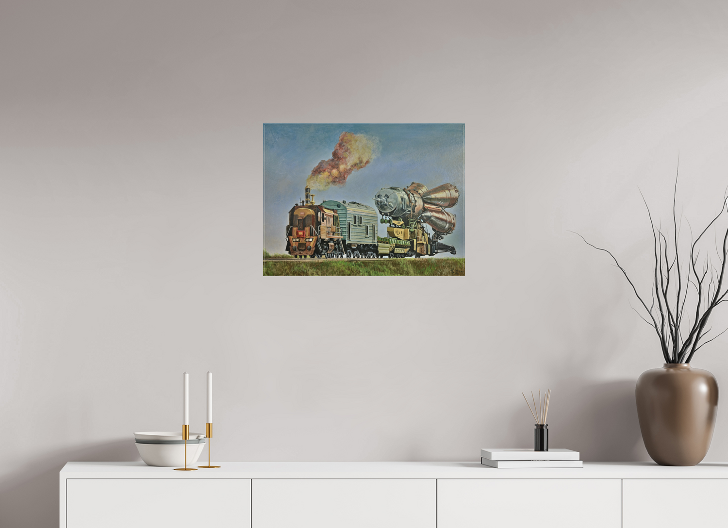 60 x 45 cm, Leinwand Fortschritt auf Rückzug