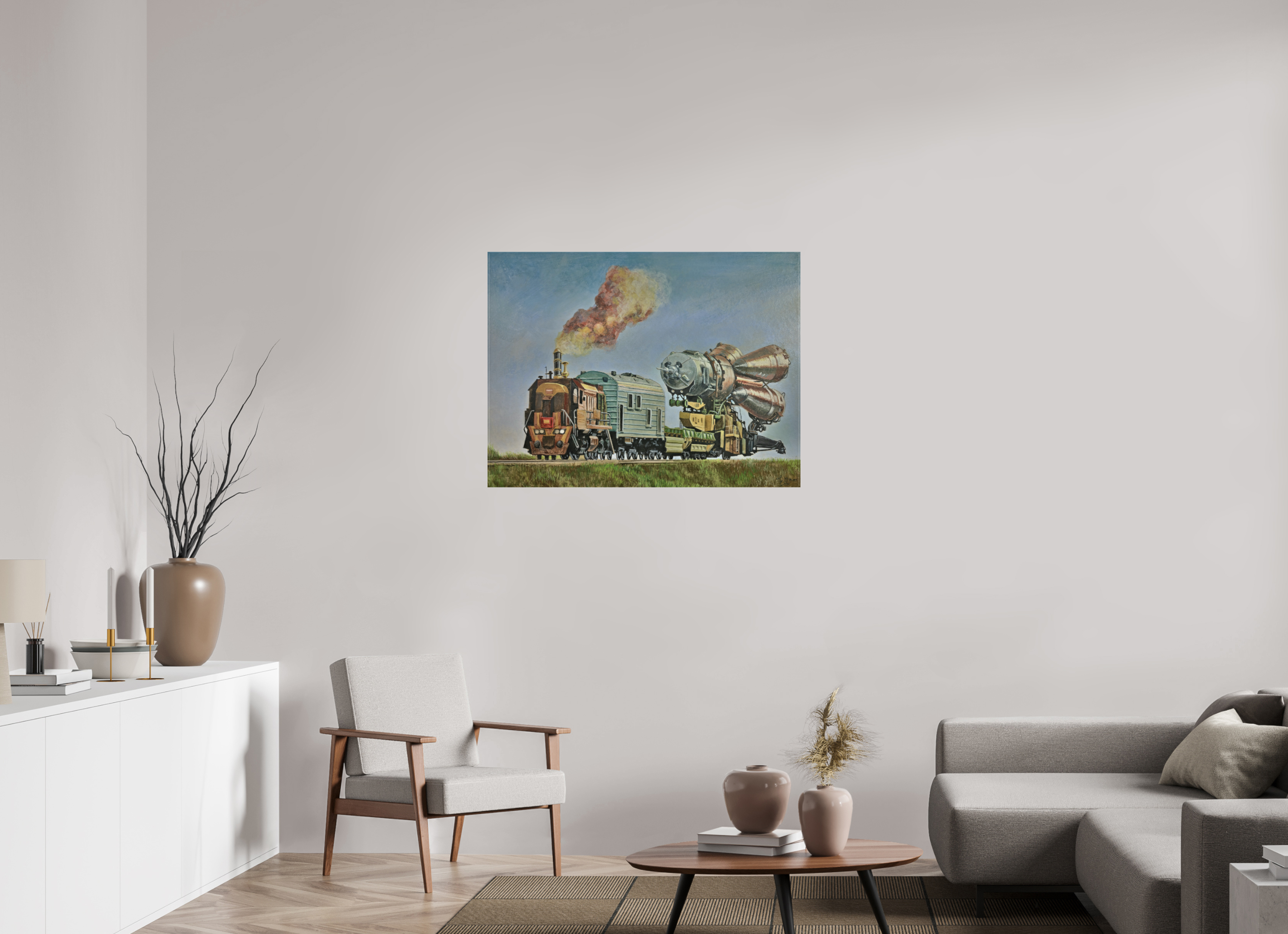 100 x 75 cm, Leinwand Fortschritt auf Rückzug
