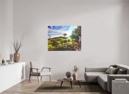134,4 x 100 cm, Leinwand Die Landschafts-Missgestaltung
