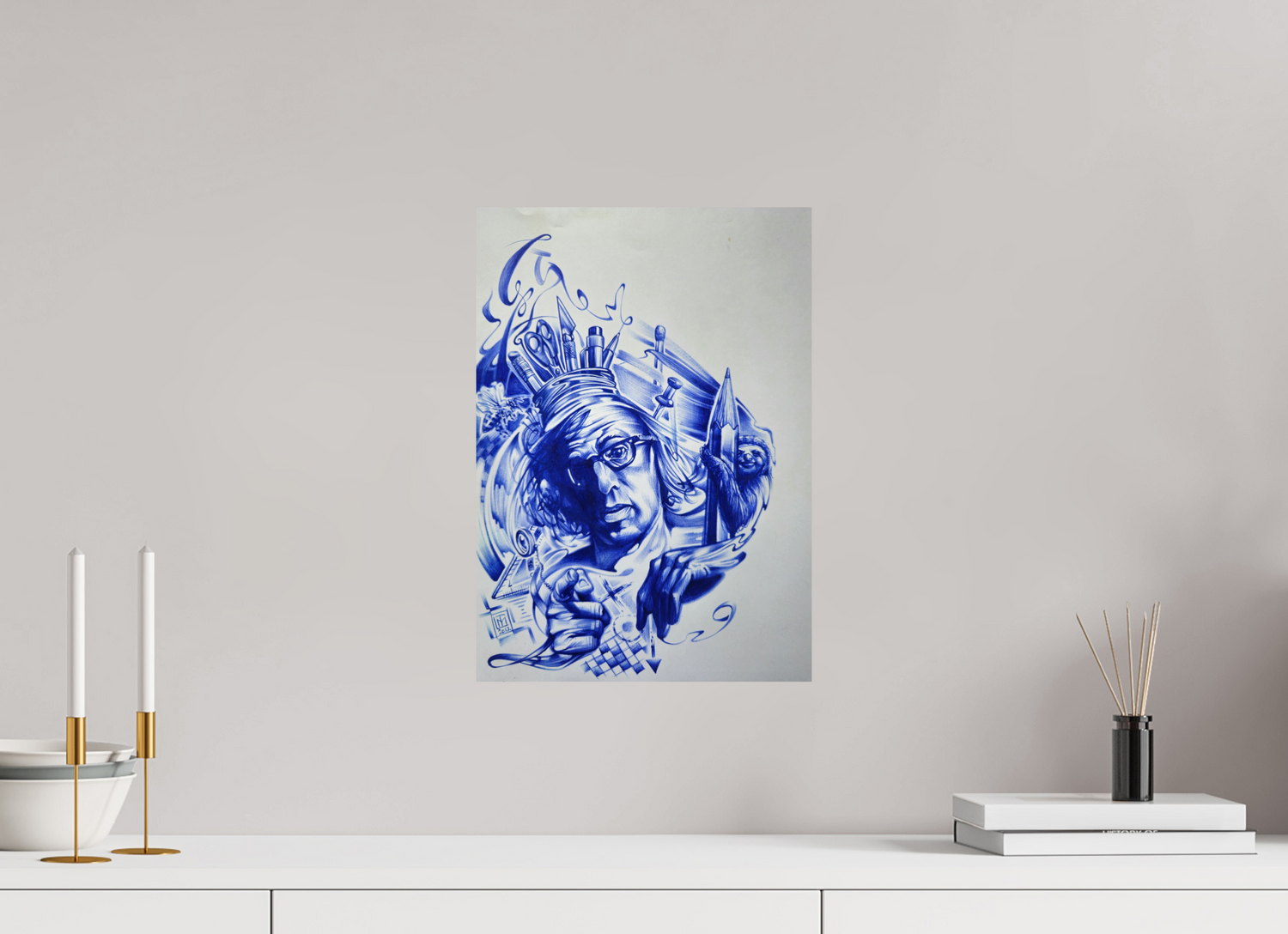 DIN A3 (29,7 x 42 cm), Fine Art Print The Intellectual Lab (Der Künstler)