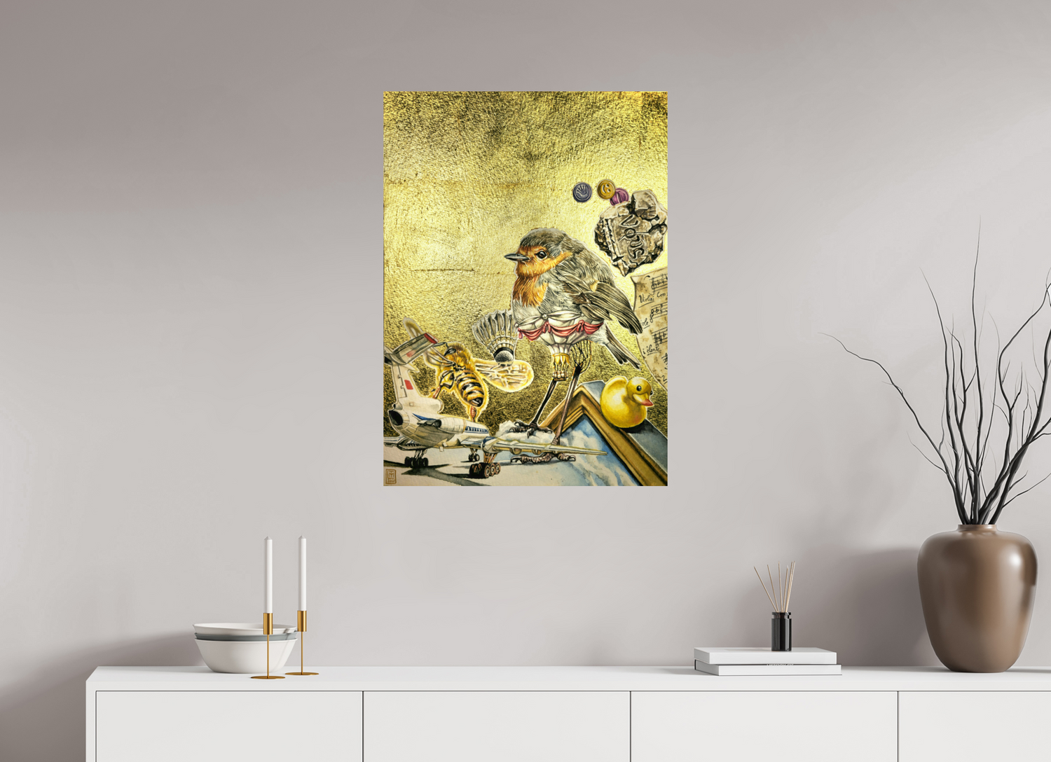 60 x 83,4 cm, Fine Art Print Schwebeteilchen