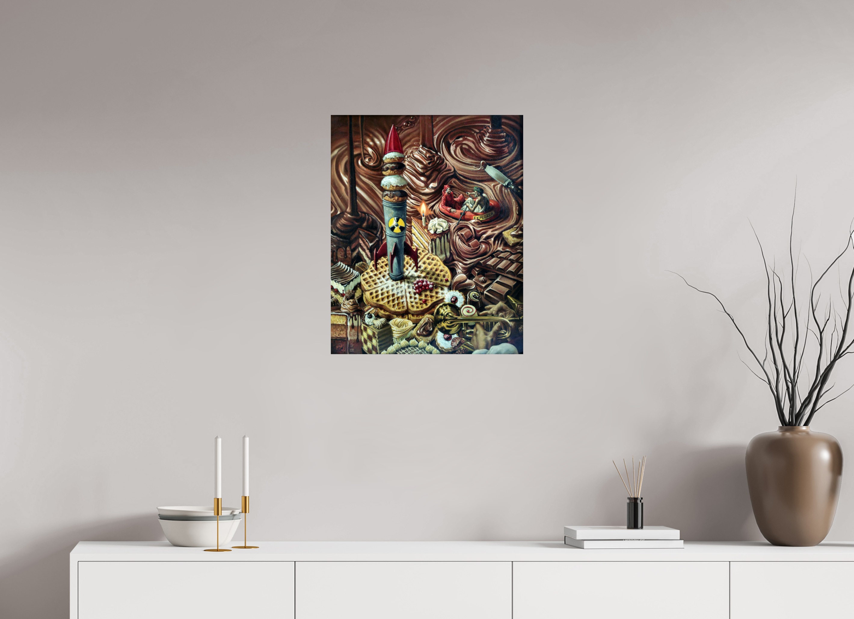 50 x 62,2 cm, Fine Art Print Dantes zehnter Höllenkreis  (Frei nach der Göttlichen Komödie nach Dante)