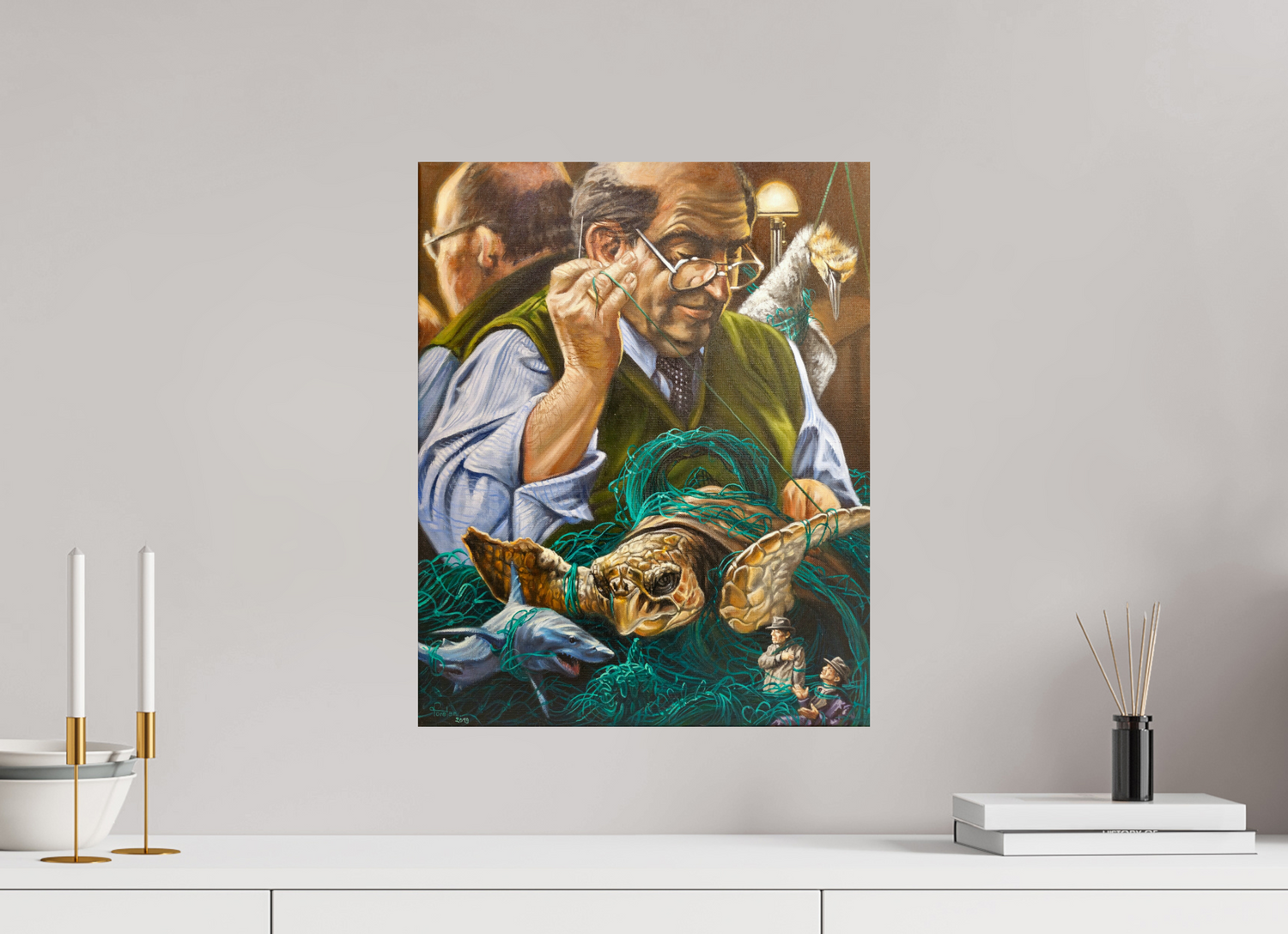 40 x 50 cm, Fine Art Print ​Der Plastikverstricker
