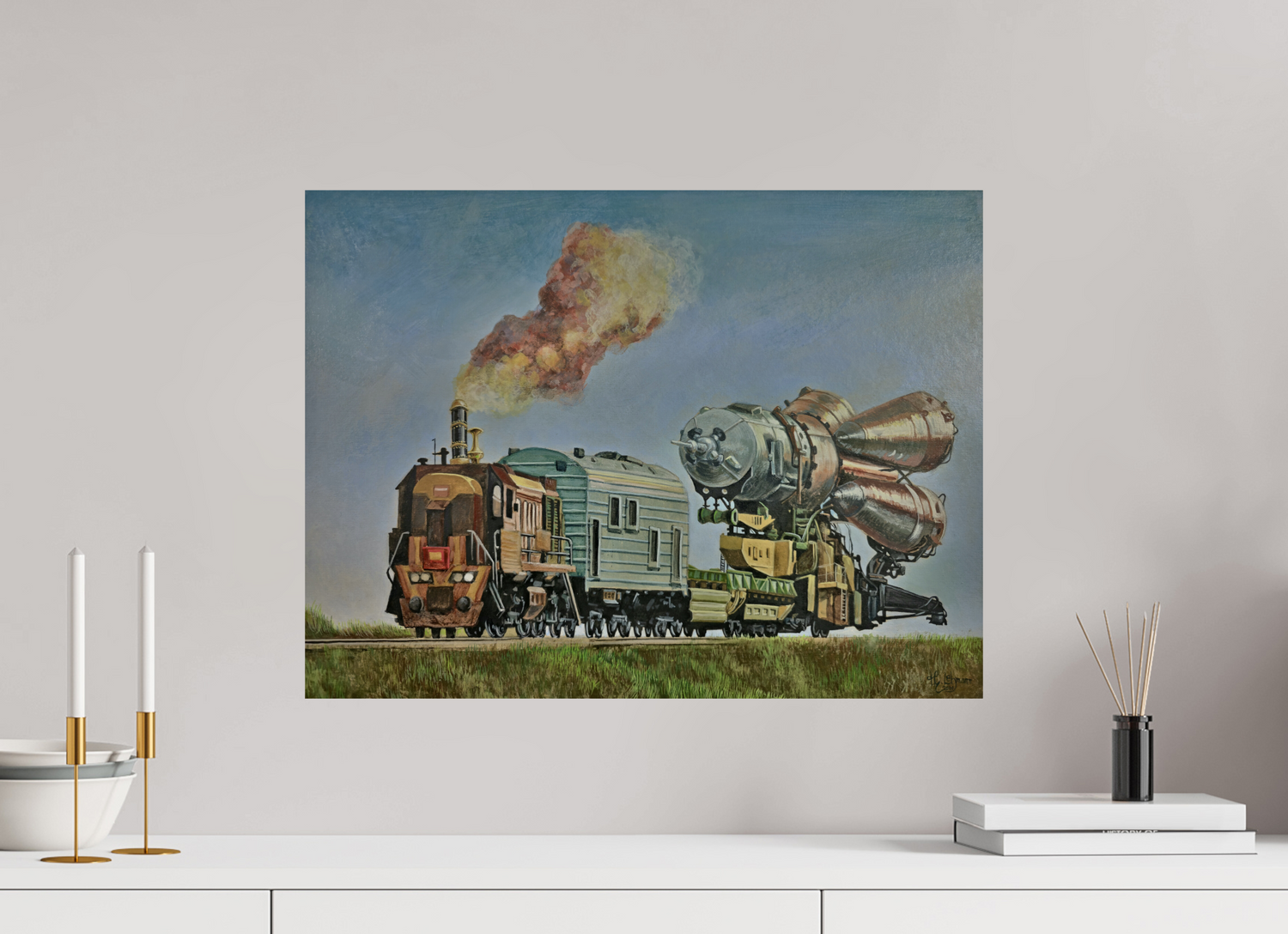 60 x 45 cm, Fine Art Print Fortschritt auf Rückzug