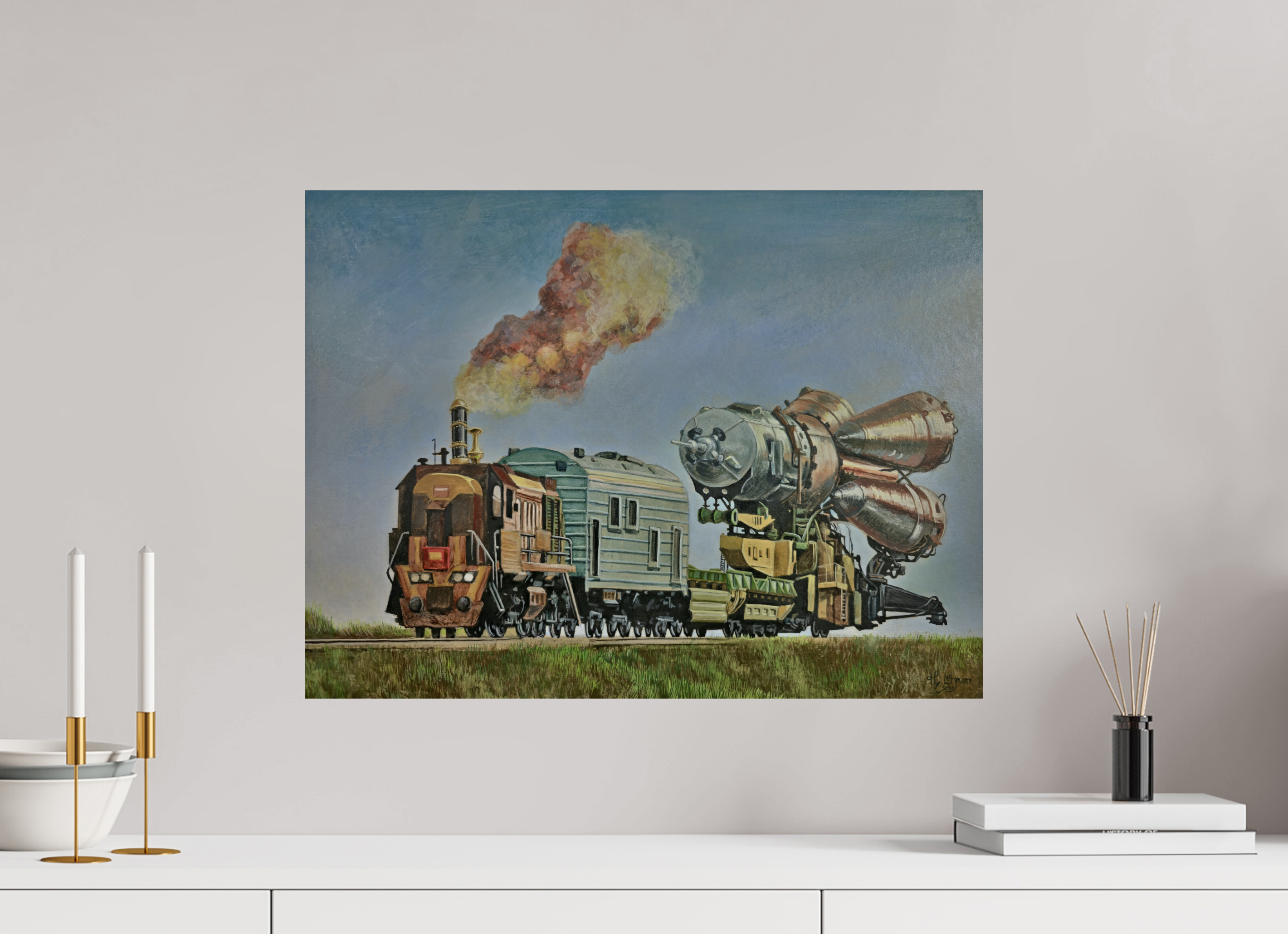 60 x 45 cm, Fine Art Print Fortschritt auf Rückzug
