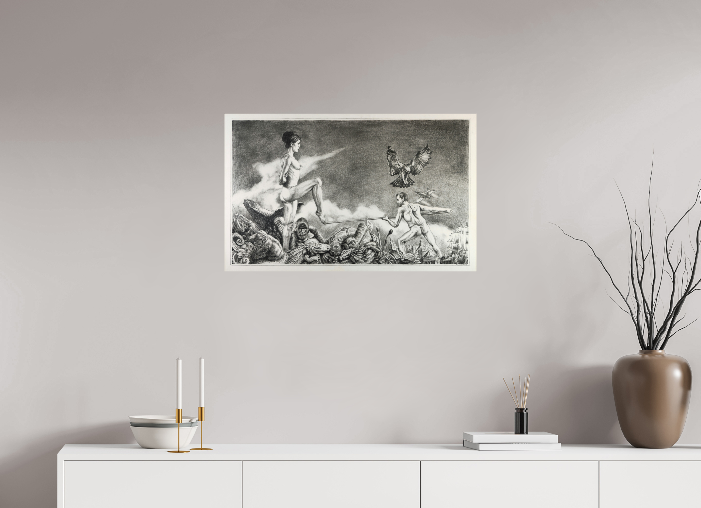 79,8 x 50 cm, Fine Art Print Der Vanenkrieg