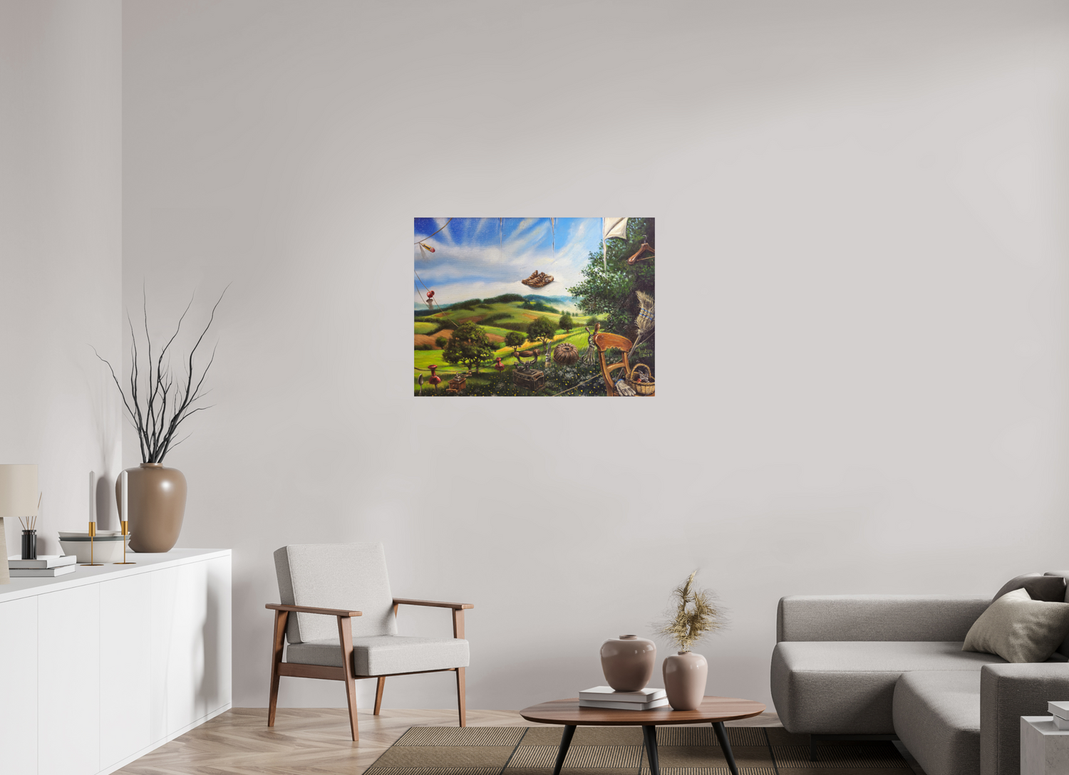 94,1 x 70 cm, Fine Art Print Die Landschafts-Missgestaltung