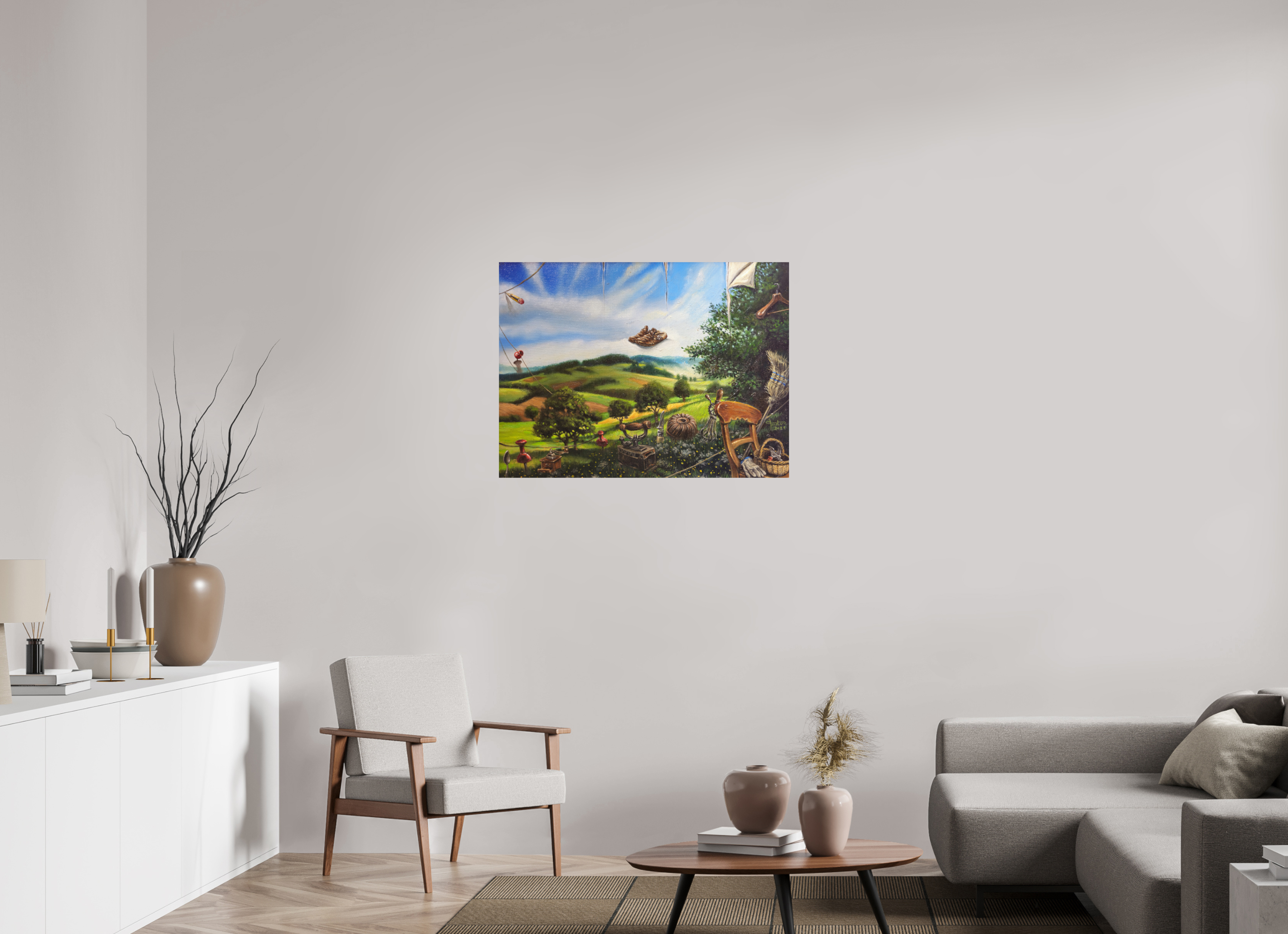 94,1 x 70 cm, Fine Art Print Die Landschafts-Missgestaltung