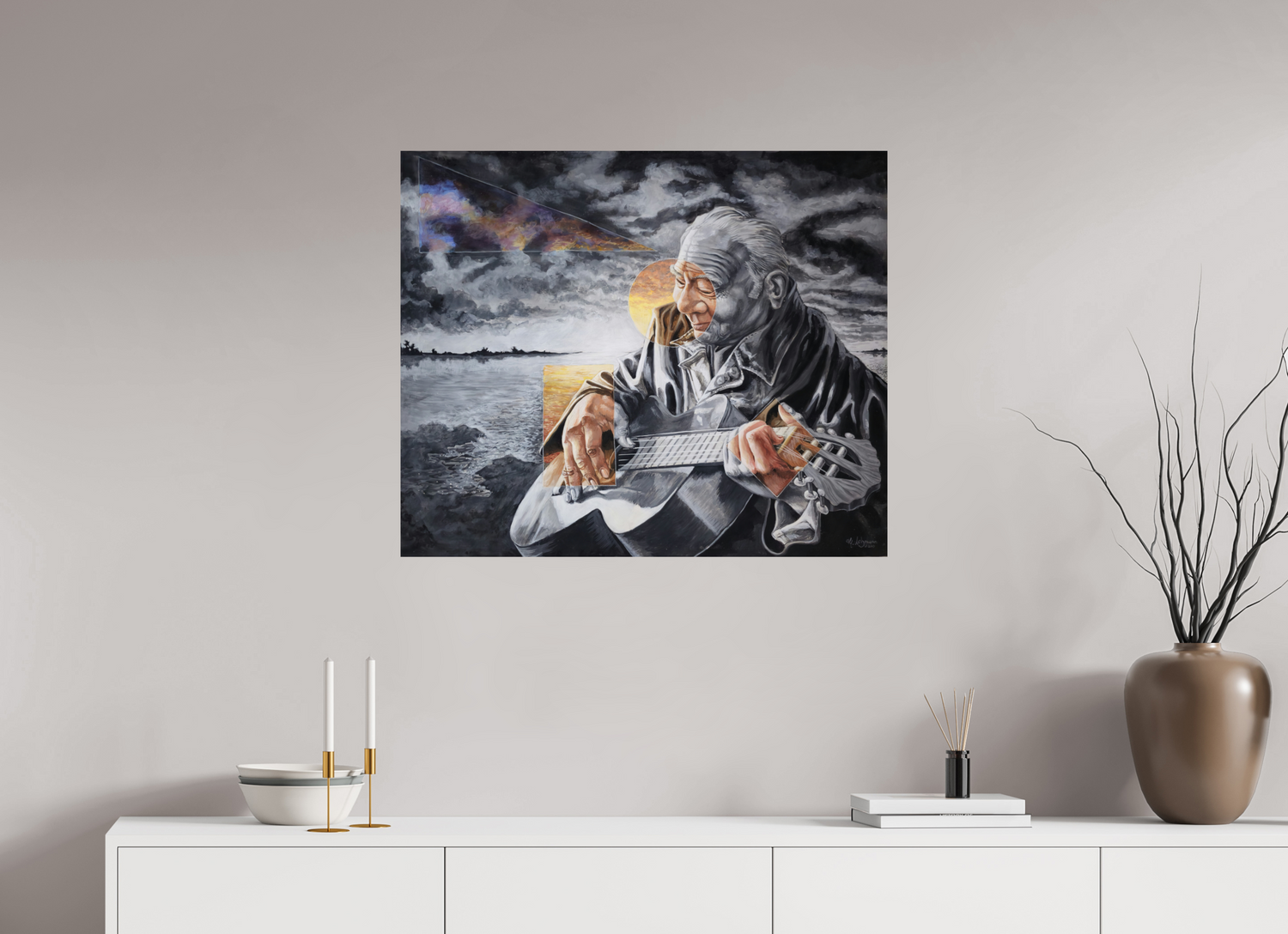 83,9 x 70 cm, Fine Art Print Abendstimmung