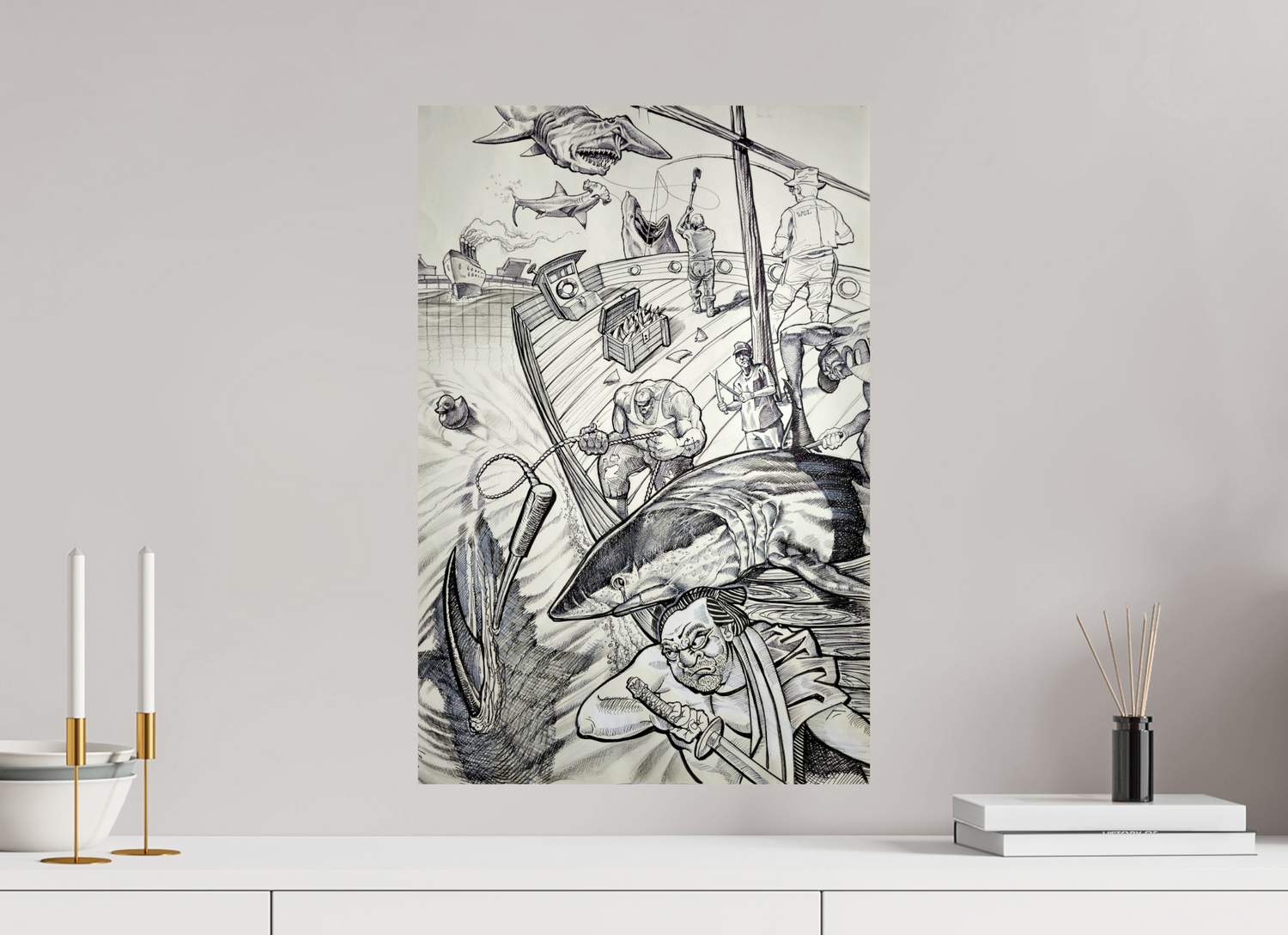 40 x 60 cm, Fine Art Print Der Fang