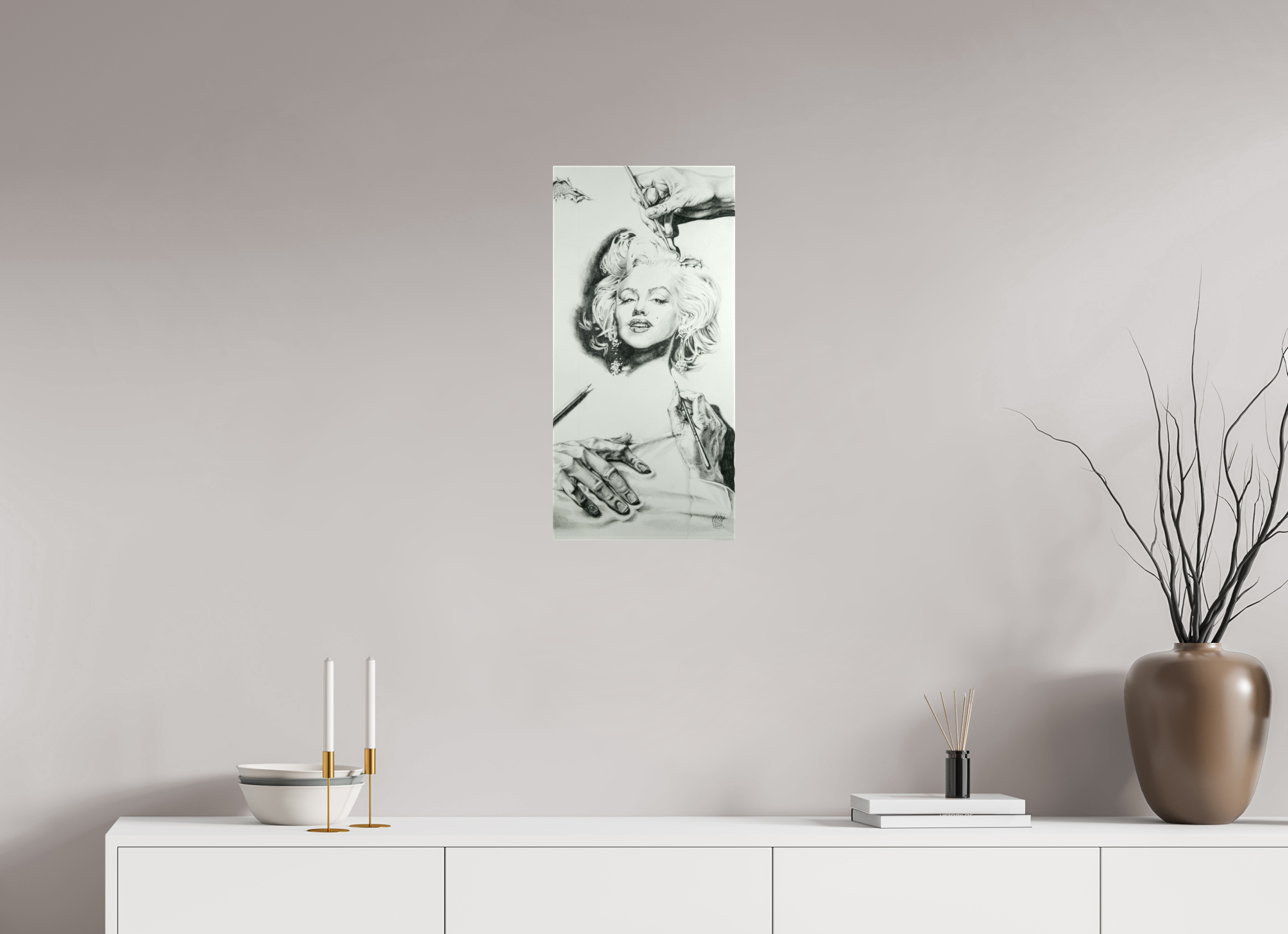 30 x 62,9 cm, Leinwand Vergänglichkeit der Schönheit(Marilyn Monroe)