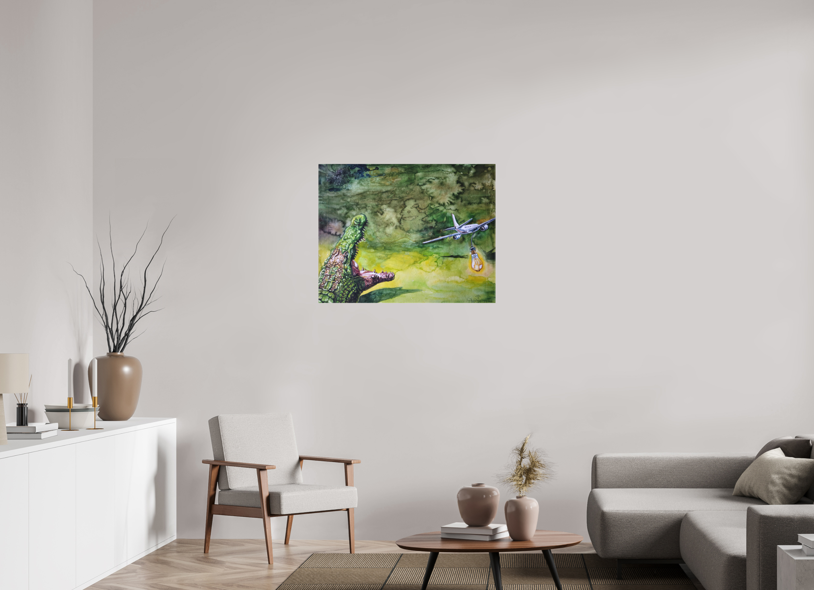 89,4 x 70 cm, Leinwand Die Jagd (Urlaubsdrang)