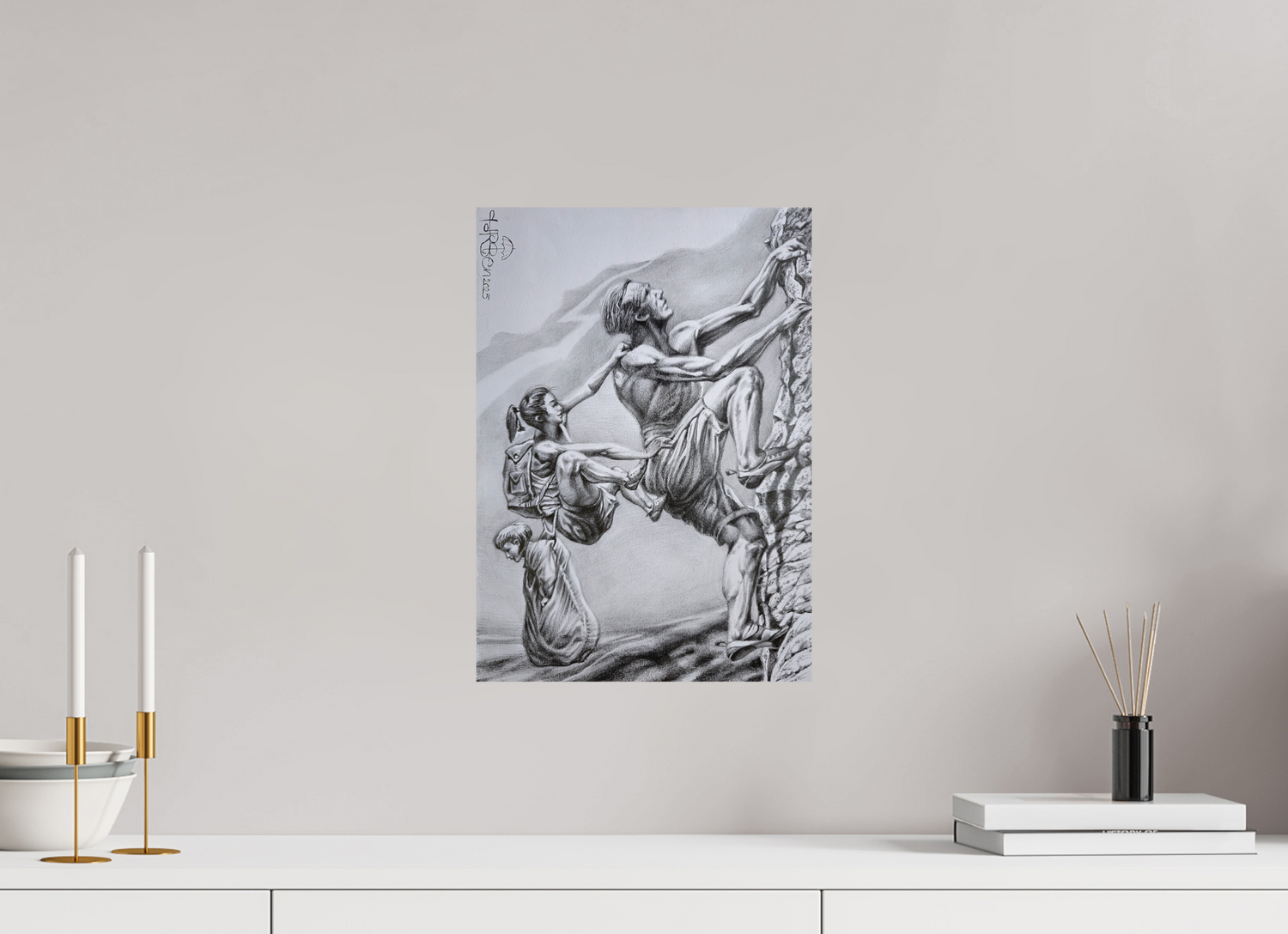 DIN A3 (29,7 x 42 cm), Fine Art Print F A M I L I E (Schicksalskette)